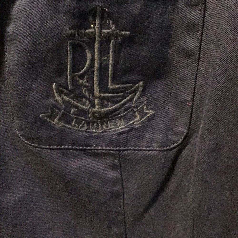 Blazer Vintage, Lauren Ralph Lauren, blue blazer, trimmed in gold appointments - Picture 4 of 8